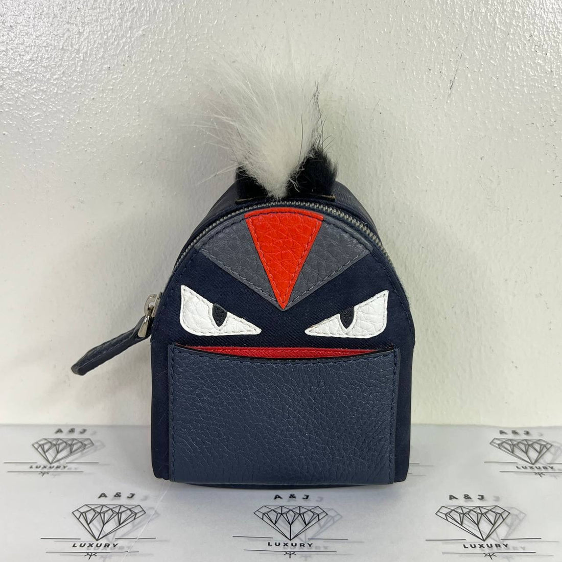 [PRE LOVED] Fendi Monster Key Pouch in Blue