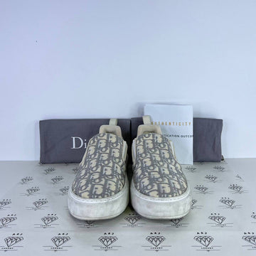 [PRE LOVED] Christian Dior Solar Slip On Sneakers in Gray Size 38.5EU