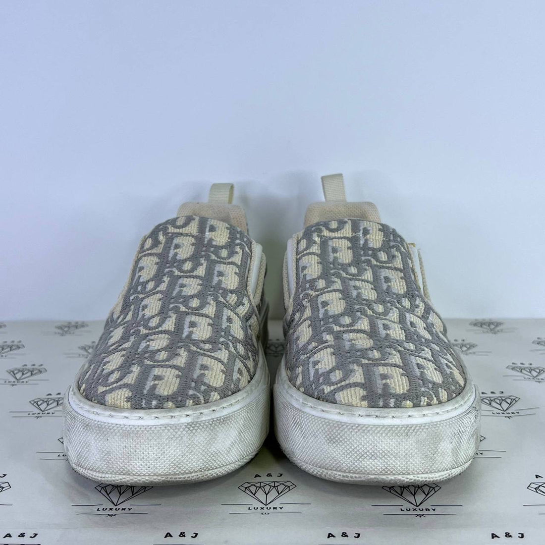 [PRE LOVED] Christian Dior Solar Slip On Sneakers in Gray Size 38.5EU