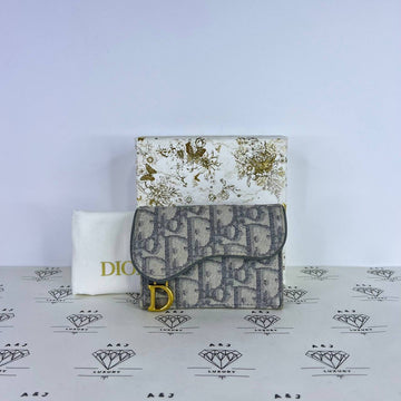 [PRE LOVED] Christian Dior Bloom Cardholder in Gray Oblique GHW (2021)