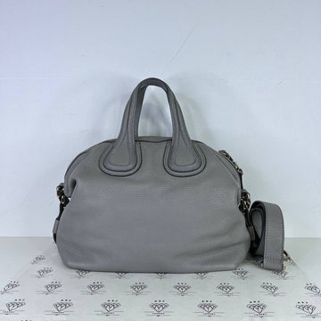 [PRE LOVED] Givenchy Small Nightingale in Gray Goatskin Leather SHW