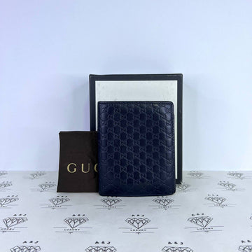 [PRE LOVED] Gucci Microguccissima Bifold Wallet in Navy Blue