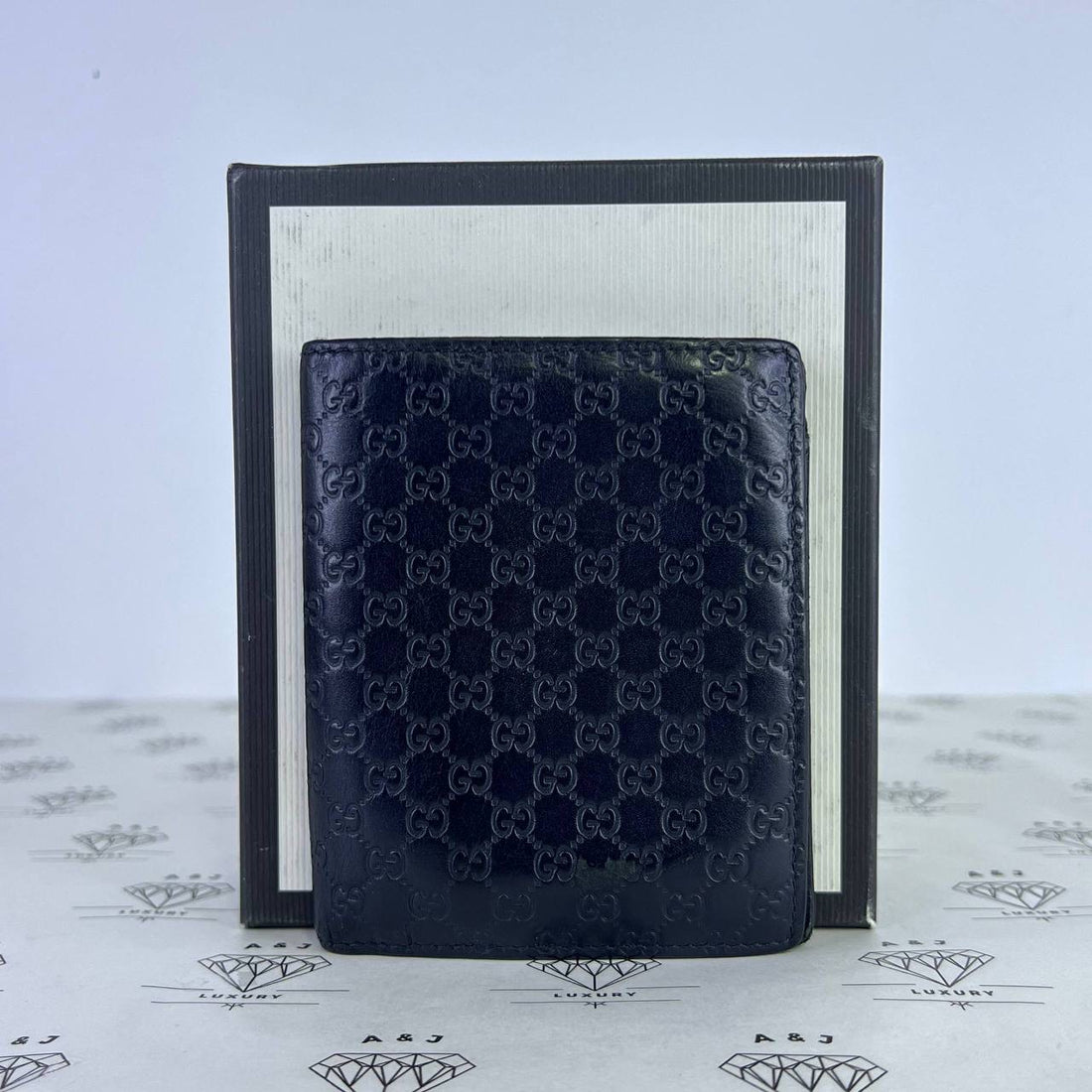 [PRE LOVED] Gucci Microguccissima Bifold Wallet in Navy Blue