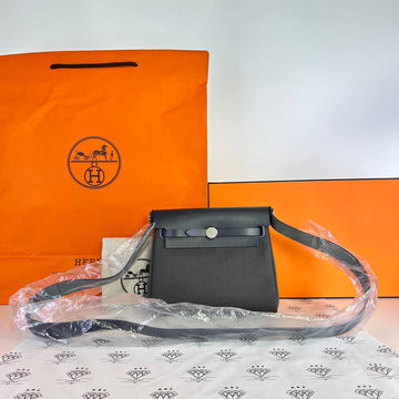 [PRE LOVED] Hermes Mini Herbag Zip 20 in Ardoise PHW (Stamp K - 2025)