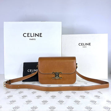[PRE LOVED] Celine Classique Triomphe in Tan Calfskin Leather GHW