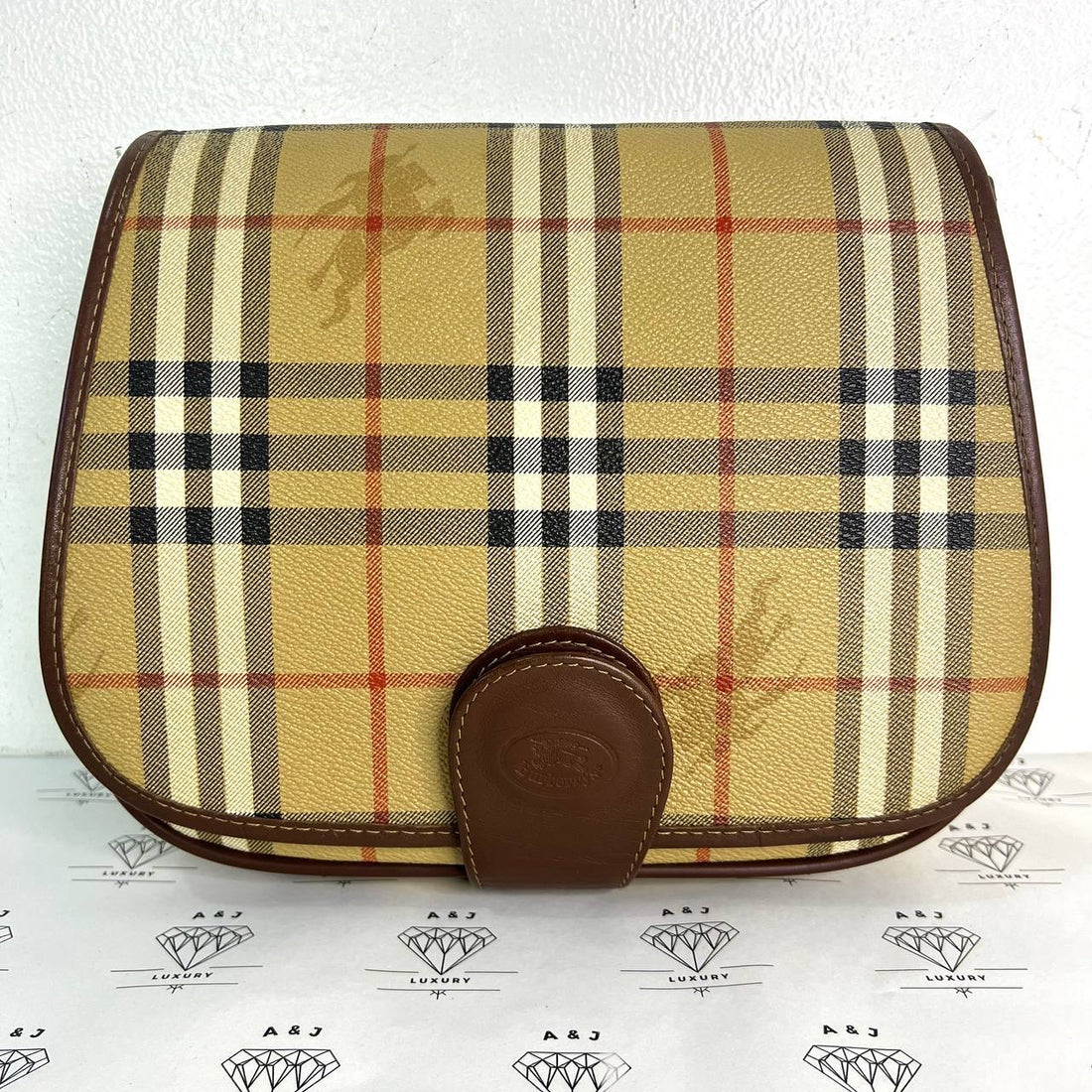 [PRE LOVED] Burberry Flap Crossbody Bag in Brown GHW