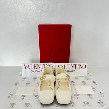 [PRE LOVED] Valentino Locker Mary Jane Ballerina in White Size 37EU