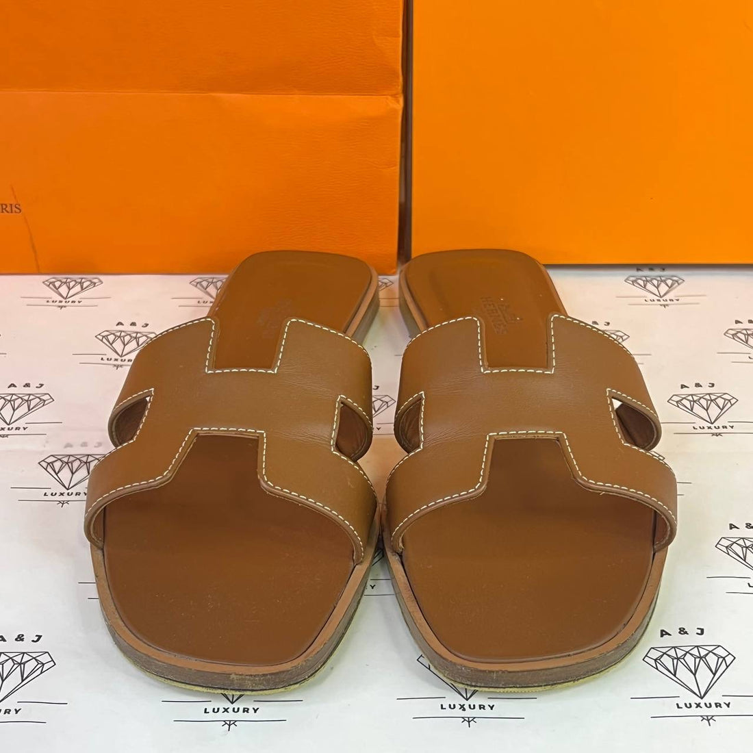[PRE LOVED] Hermes Oran Sandals in Gold Size 39EU
