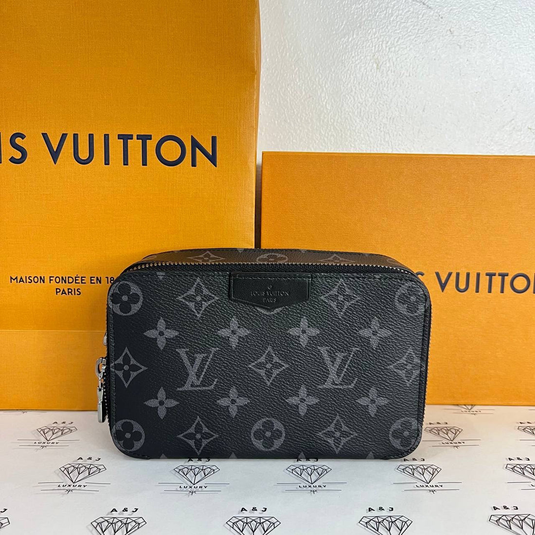 [PRE LOVED] Louis Vuitton Alpha Wearable Wallet in Monogram Eclipse Canvass (microchipped)