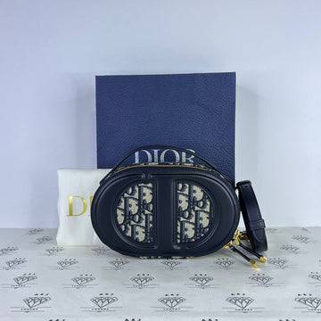 [PRE LOVED] Christian Dior Signature Oval Camera Bag in Blue Oblique GHW (2023)