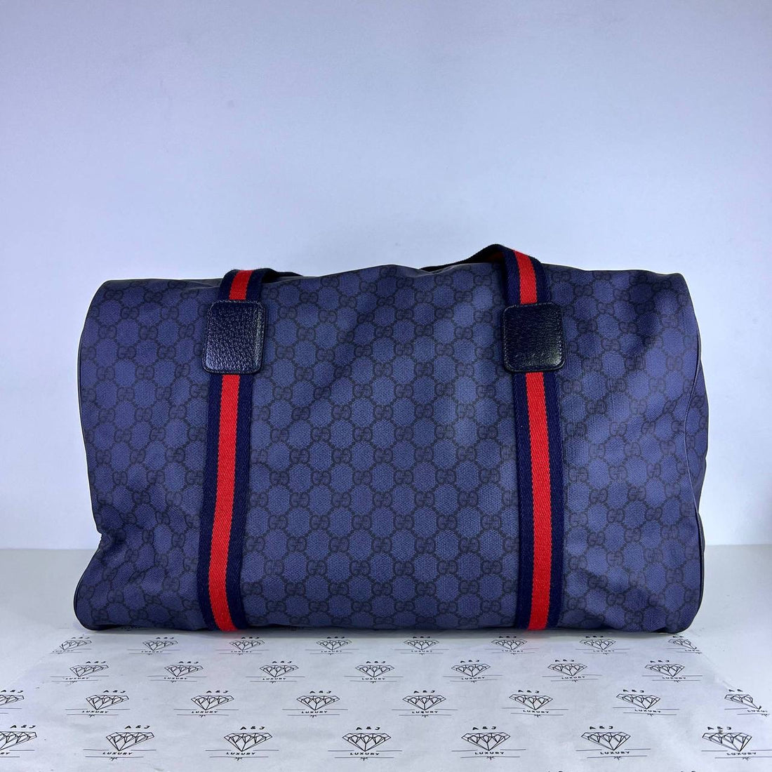 [PRE LOVED] Gucci Medium Duffle Bag in Blue SHW