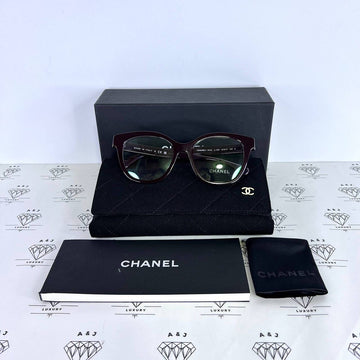 [PRE LOVED] Chanel Round Sunglasses in Burgundy