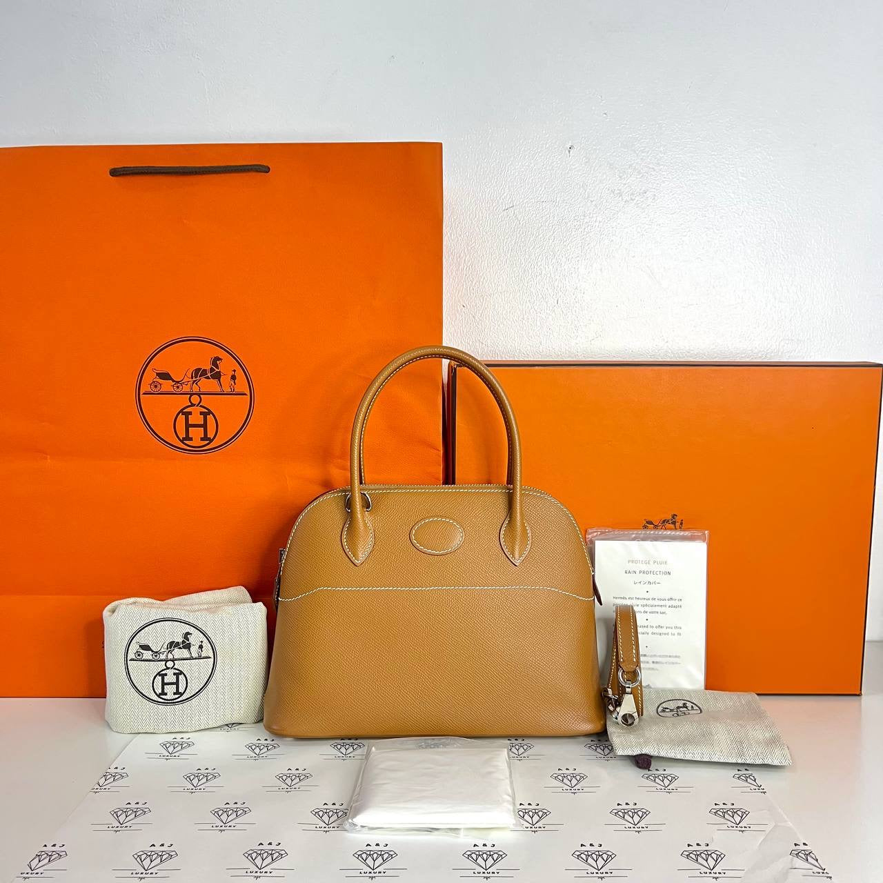 [PRE LOVED] Hermes Bolide 27 in Gold Epsom Leather PHW (Stamp Z - 2021)