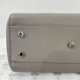 [PRE LOVED] YSL Cabas 2-way Bag in Gray Grained Leather SHW