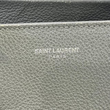 [PRE LOVED] YSL Cabas 2-way Bag in Gray Grained Leather SHW