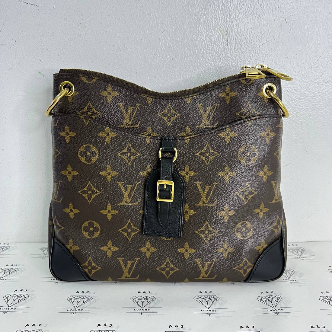 [PRE LOVED] Louis Vuitton Odeon PM in Monogram Canvass Noir interior (FL0221)