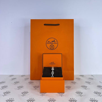 [BRAND NEW] Hermes Chain D'Ancre Enchainee Silver Bracelet in Small