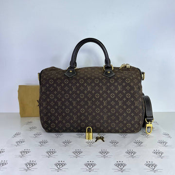 [PRE LOVED] Louis Vuitton Mini Lin Speedy Bandoulière 30 in Ebene Brown (MB0181)