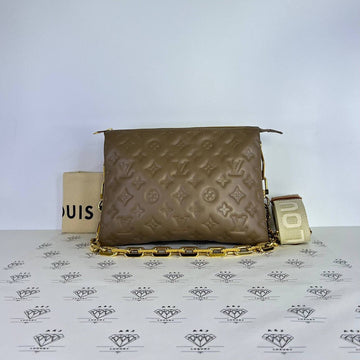 [PRE LOVED] Louis Vuitton Coussin PM in Taupe Puffy Lambskin GHW (microchipped)
