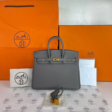 [PRE LOVED] Hermes Birkin 25 Retourne in Etain Togo Leather GHW (Stamp Z - 2021)