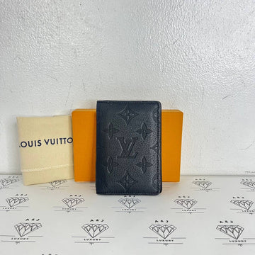 [PRE LOVED] Louis Vuitton Pocket Organizer in Black Monogram Shadow Leather (microchipped)