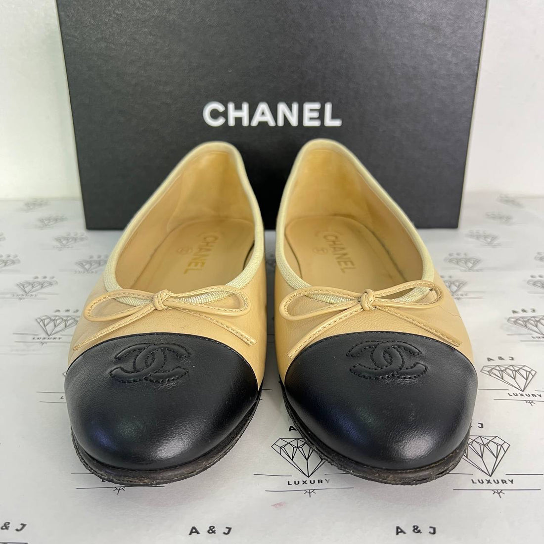 [PRE LOVED] Chanel Ballerina Flats in Beige Size 38.5EU