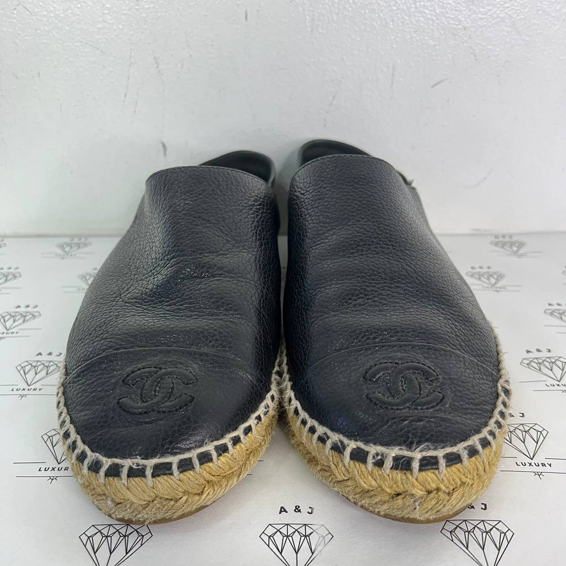 [PRE LOVED] Chanel Slip On Espadrilles in Black Size 40EU