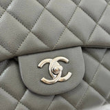 [PRE LOVED] Chanel Jumbo Single Flap in Gray Caviar SHW (Series 14)