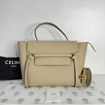 [PRE LOVED] Celine Micro Belt Bag in Beige Grained Calfskin GHW