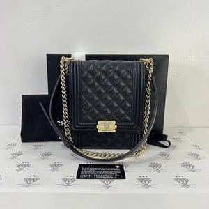 [PRE LOVED] Chanel North South Leboy in Black Caviar Shiny Gold HW (Series 28)