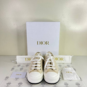 [PRE LOVED] Christian Dior Walk'n'CD Sneakers Fringed in Natural Size 36EU