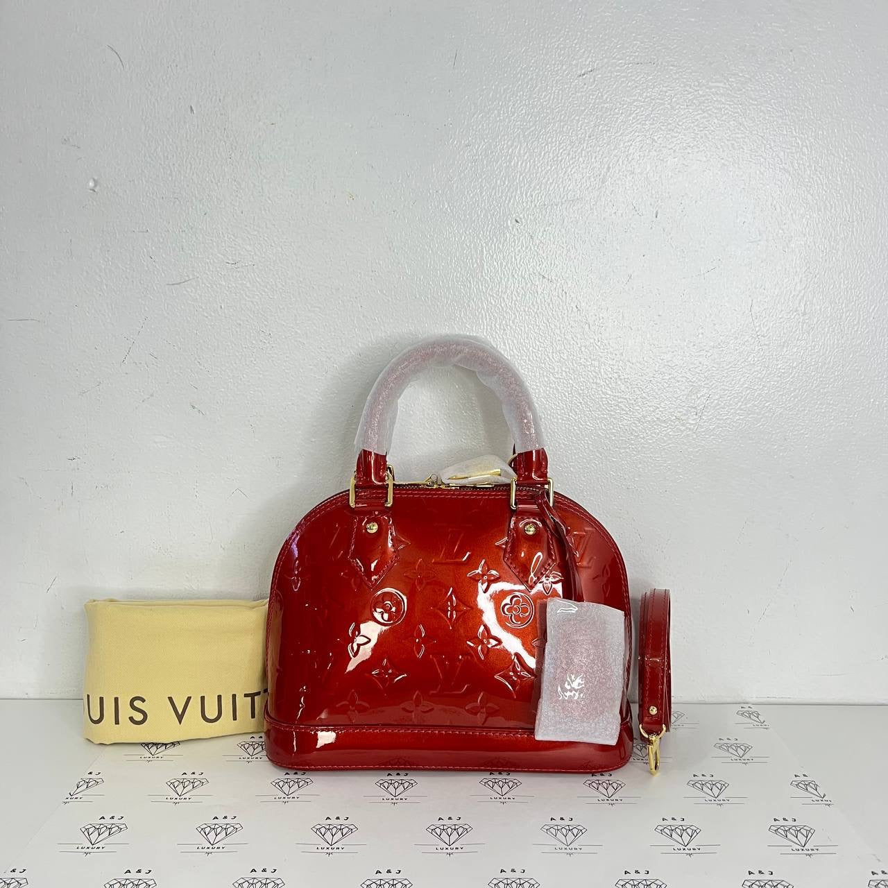 [PRE LOVED] Louis Vuitton Alma BB in Red Vernis Leather GHW (SN1174)