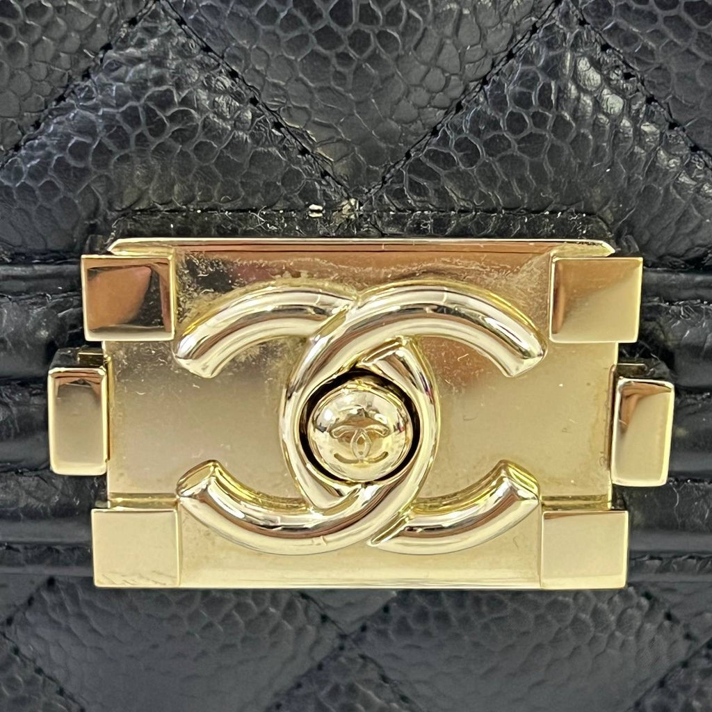 [PRE LOVED] Chanel North South Leboy in Black Caviar Shiny Gold HW (Series 28)