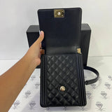 [PRE LOVED] Chanel North South Leboy in Black Caviar Shiny Gold HW (Series 28)