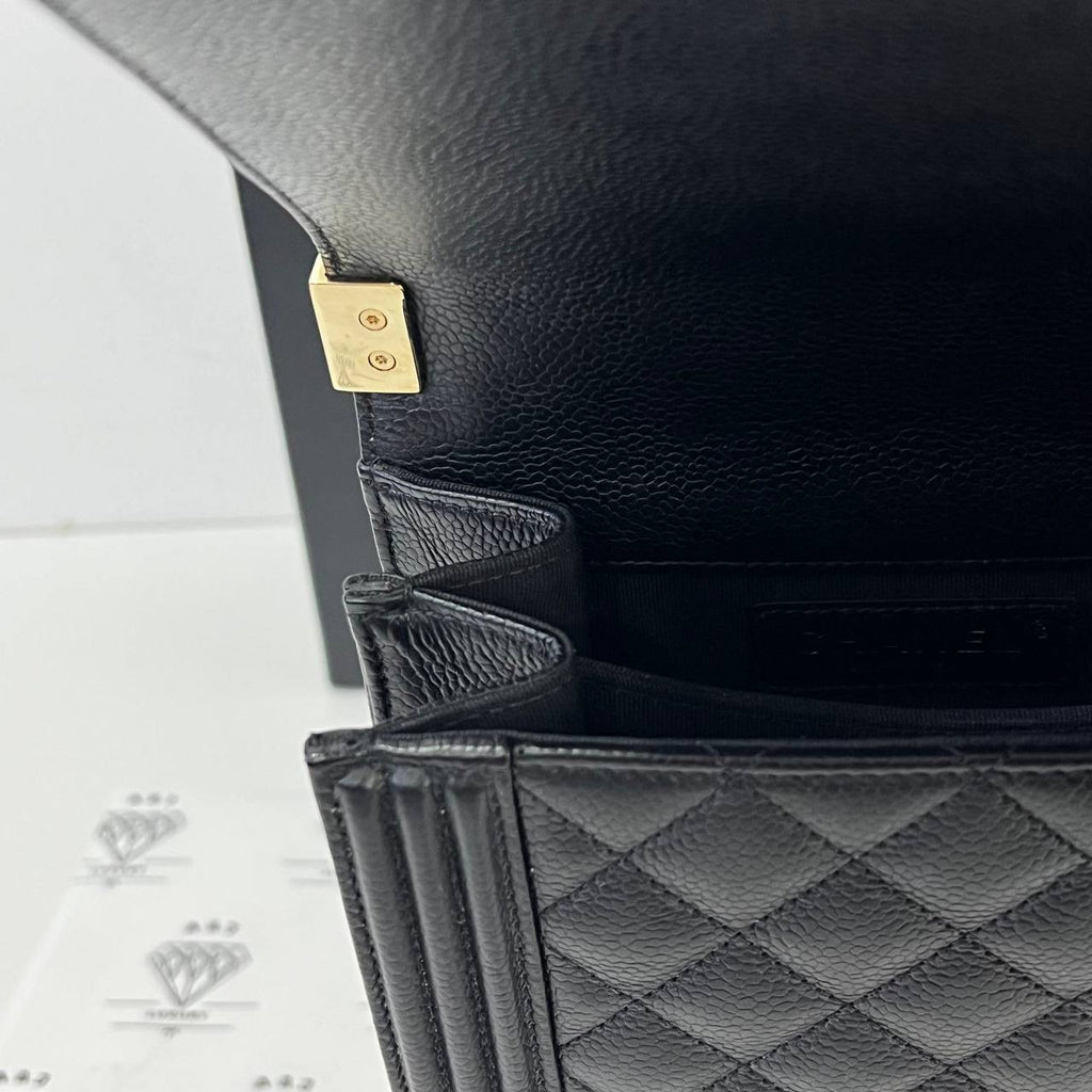 [PRE LOVED] Chanel North South Leboy in Black Caviar Shiny Gold HW (Series 28)