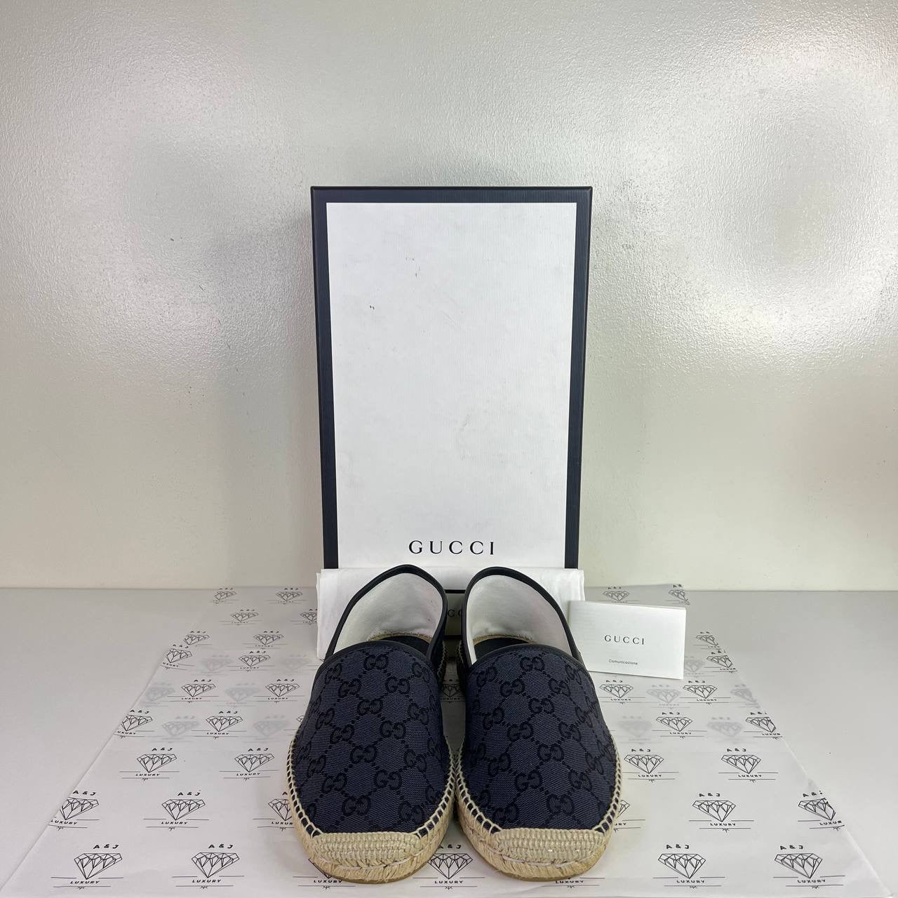 [PRE LOVED] Gucci Canvass Espadrille in Black Size 40