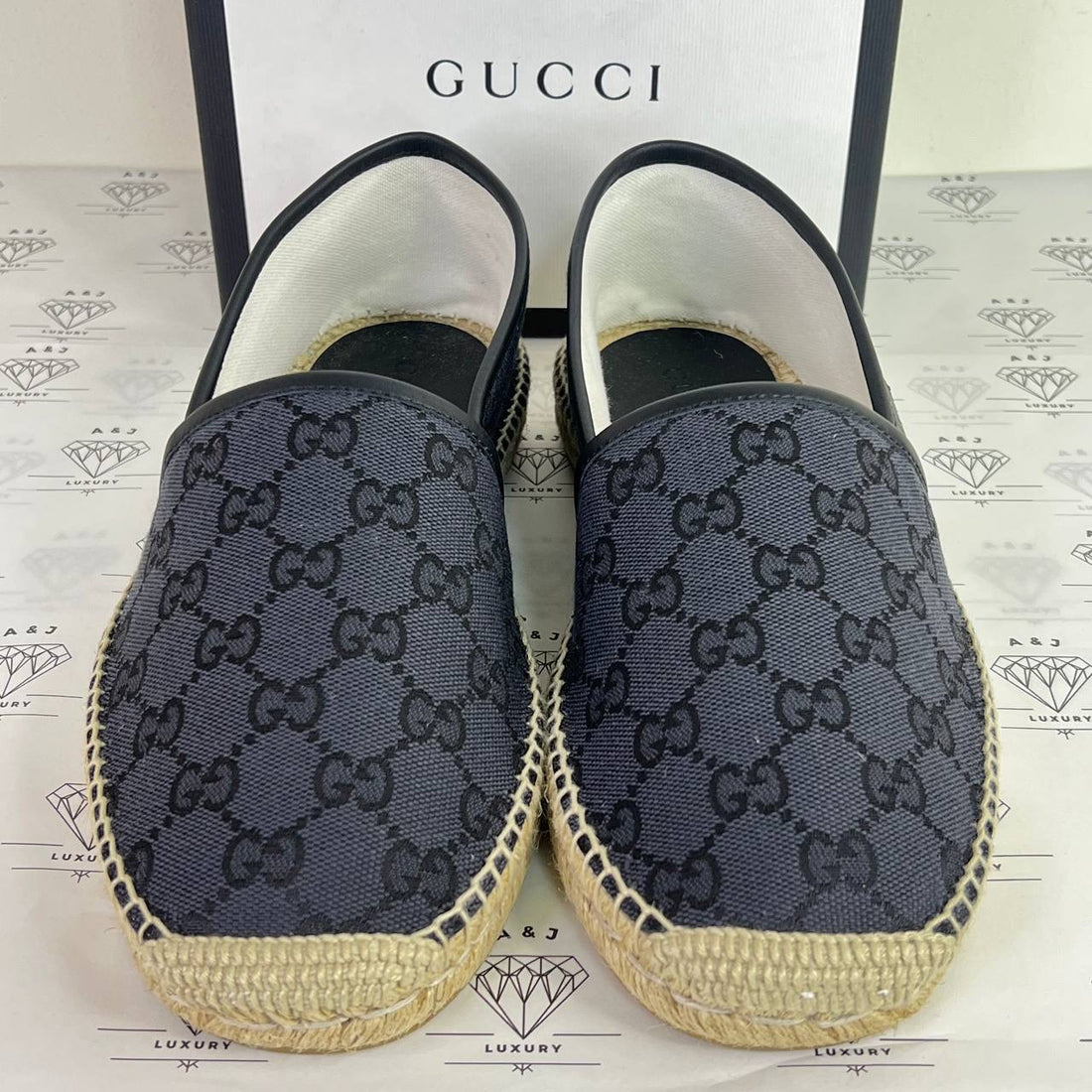[PRE LOVED] Gucci Canvass Espadrille in Black Size 40