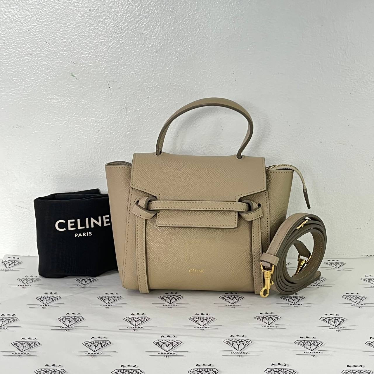 [PRE LOVED] Celine Pico Belt Bag in Beige GHW