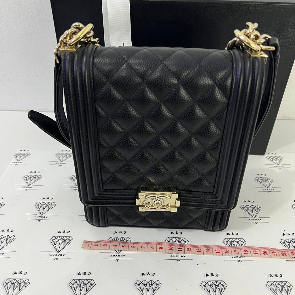 [PRE LOVED] Chanel North South Leboy in Black Caviar Shiny Gold HW (Series 28)