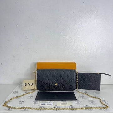 [PRE LOVED] Louis Vuitton Felicie in Black Empreinte Leather (SP0281)