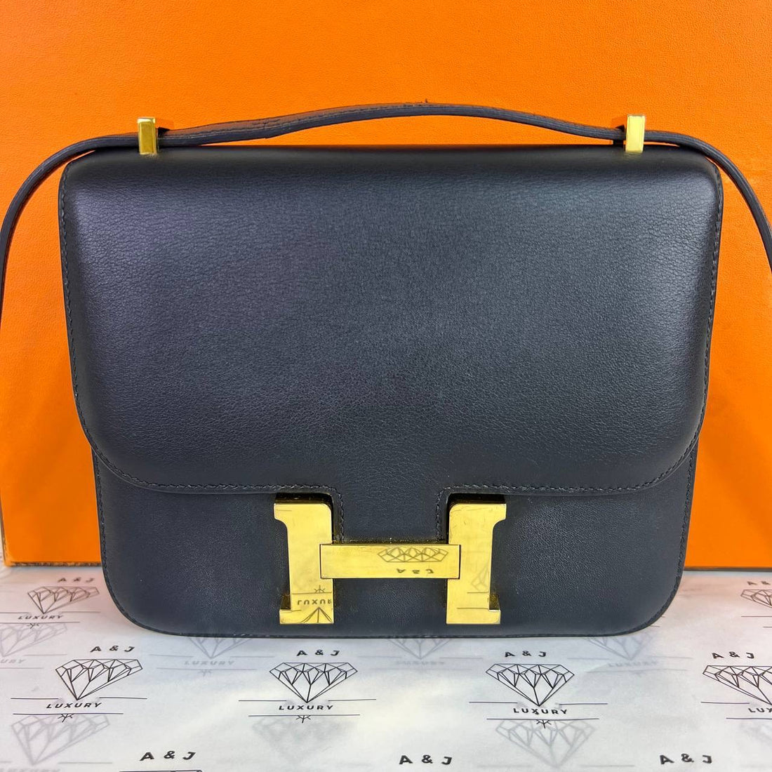 [PRE LOVED] Hermes Constance 18 in Black Evercolor Leather GHW (Stamp D - 2019)