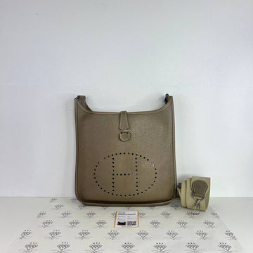 [PRE LOVED] Hermes Evelyne PM I in Etoupe PHW (Stamp I Square - 2005)