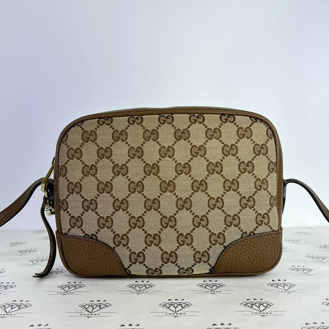 [PRE LOVED] Gucci Bree Camera Bag in Brown Canvass GHW