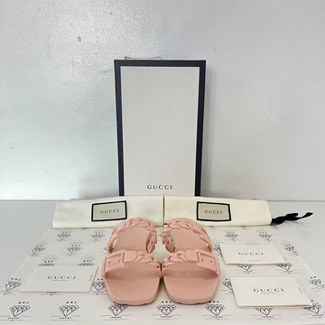 [PRE LOVED] Gucci Rubber Slides in Pink Size 36EU