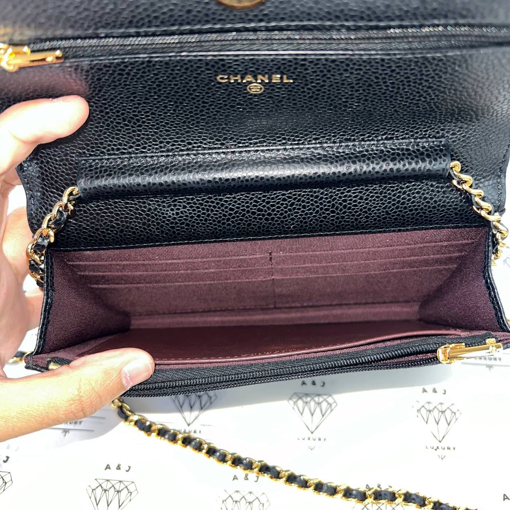 [PRE LOVED] Chanel Classic Wallet on Chain in Black Caviar GHW (Series 30)