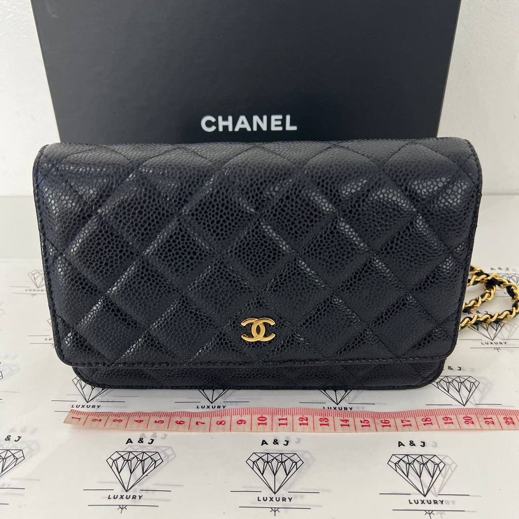 [PRE LOVED] Chanel Classic Wallet on Chain in Black Caviar GHW (Series 30)