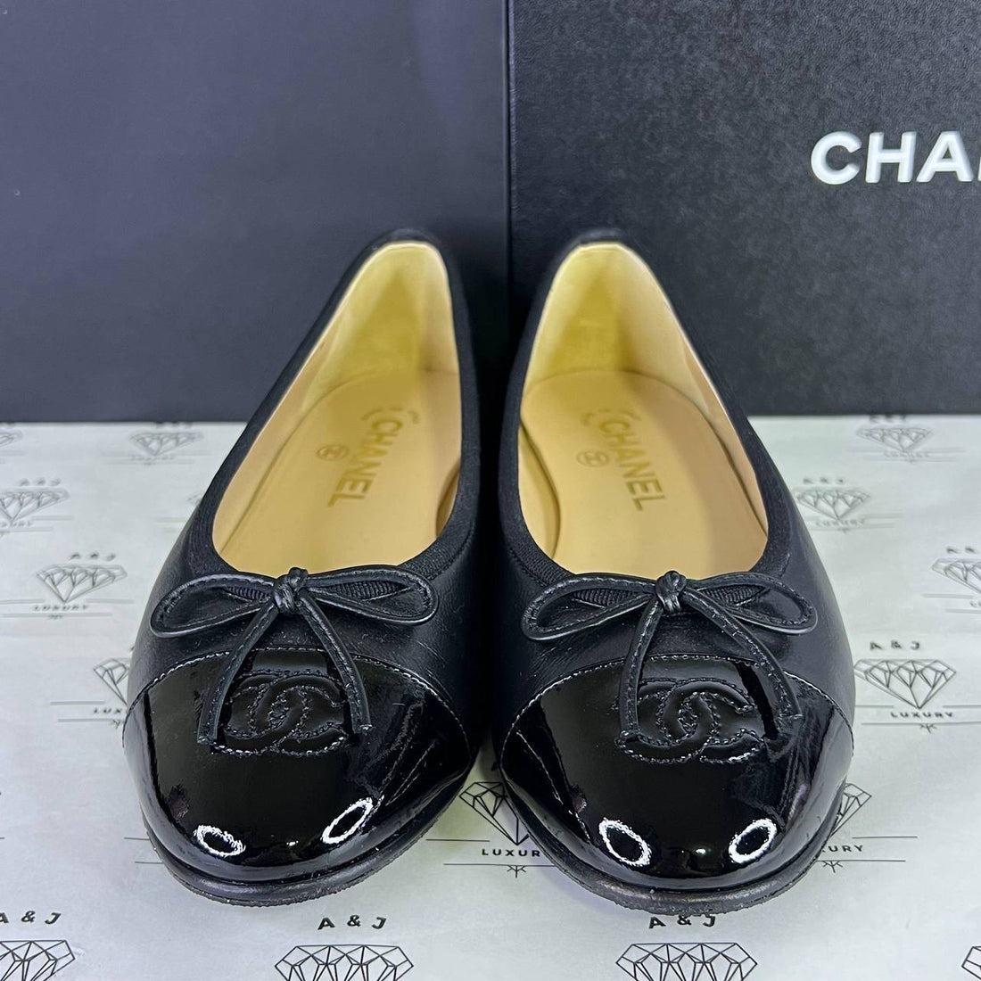 [PRE LOVED] Chanel Ballerina Flats in Black Size 38EU