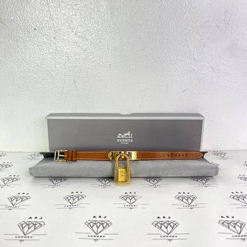 [PRE LOVED] Hermes Vintage Kelly Watch in Gold Epsom GHW (Stamp Z Circle 1996)