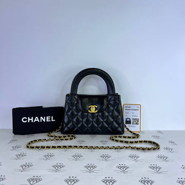 [PRE LOVED] Chanel Small Kelly Shopper in Black Calfskin Leather GHW (microchipped)