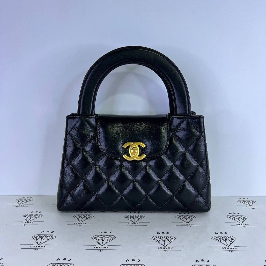 [PRE LOVED] Chanel Small Kelly Shopper in Black Calfskin Leather GHW (microchipped)